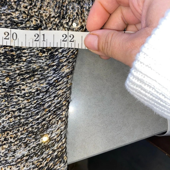 Vtg jaclyn smith plus size black Gold Sequin cardigan Fall Holiday Christmas - Picture 9 of 10
